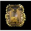 Image 1 : 10KT Yellow Gold Ladies 21.00 ctw Smoky Quartz Ring