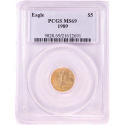 1989 $5 American Gold Eagle Coin PCGS MS69
