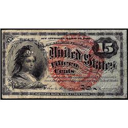 March 3, 1863 Fourth Issue Fifteen Cent Fractional Currency Note