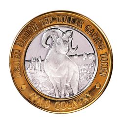 .999 Fine Silver Gold Country Motor Inn Elko, Nevada $10 Limited Edition Gaming Token