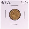 Image 1 : 1909 $2 1/2 Indian Head Quarter Eagle Gold Coin