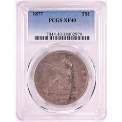 1877 $1 Trade Silver Dollar Coin PCGS XF40