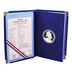 1988 Rarities Mint Disney Mickey Mouse of All Trades 1oz Fine Silver Round w/Box & COA