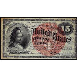 March 3, 1863 Fourth Issue Fifteen Cent Fractional Currency Note