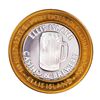 Image 1 : .999 Silver Ellis Island Casino & Brewery Las Vegas $10 Limited Edition Gaming Token