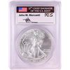 Image 1 : 2015 $1 American Silver Eagle Coin PCGS MS70 John Mercanti Signature First Strike