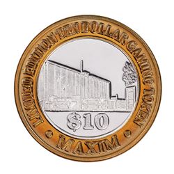 .999 Silver Maxim Hotel & Casino Las Vegas, NV $10 Limited Edition Gaming Token