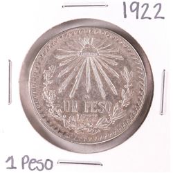 1922-M Mexico Un Pesos Silver Coin