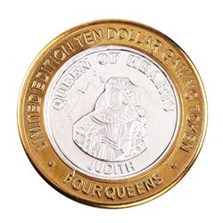 .999 Silver Four Queens Casino Hotel Las Vegas $10 Limited Edition Gaming Token