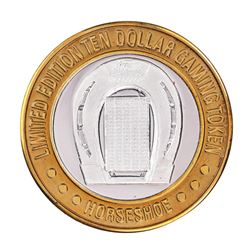 .999 Silver Binions Horseshoe Las Vegas $10 Casino Limited Edition Gaming Token