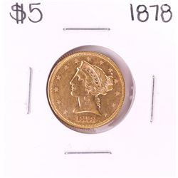 1878 $5 Liberty Head Half Eagle Gold Coin