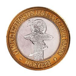 .999 Silver Harveys Lake Tahoe, Nevada $10 Casino Limited Edition Gaming Token