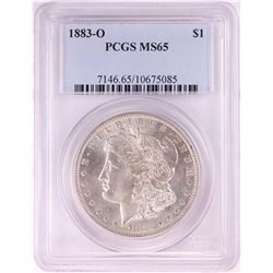 1883-O $1 Morgan Silver Dollar Coin PCGS MS65