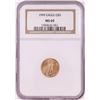 Image 1 : 1999 $5 American Gold Eagle Coin NGC MS69