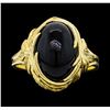 Image 1 : 14KT Yellow Gold Ladies 5.00 ctw Black Onyx Ring