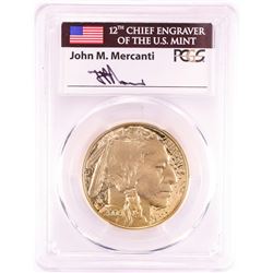 2006-W $50 Proof American Buffalo Gold Coin PCGS PR70DCAM Mercanti Signature