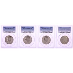 Lot of (4) 1977-S Proof Kennedy Half Dollar Coins PCGS PR69DCAM