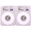 Image 1 : Lot of (2) 2019Mo Mexico 2 Onza Libertad Silver Coins NGC MS69 Early Releases