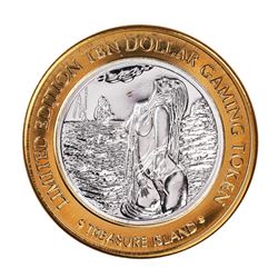 .999 Fine Silver Treasure Island Las Vegas, Nevada $10 Limited Edition Gaming Token