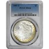 Image 2 : 1881-S $1 Morgan Silver Dollar Coin PCGS MS64 Amazing Toning