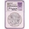 Image 1 : 2016 $1 American Silver Eagle Coin NGC MS70 Signed by Elizabeth Jones