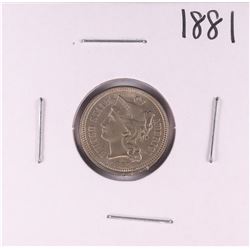 1881 Three Cent Nickel Coin
