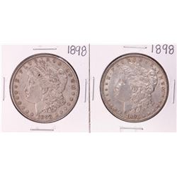 Lot of (2) 1898 $1 Morgan Silver Dollar Coins