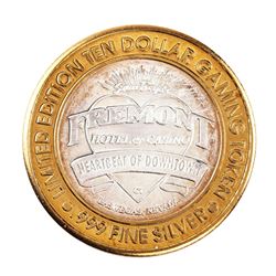 .999 Fine Silver Sam Boyd's Fremont $10 Casino Limited Edition Gaming Token