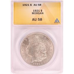 1921 $1 Morgan Silver Dollar Coin ANACS AU58