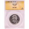 Image 1 : 1957 Proof Franklin Half Dollar Coin ANACS PF65