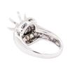 Image 3 : 14KT White Gold 0.80 ctw Diamond Round Semi-mount Ring