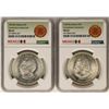 Image 1 : Lot of (2) 1957Mo Mexico 5 Pesos Constitution Centennial Silver Coins NGC MS65