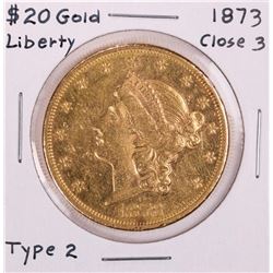 1873 Closed 3 $20 Liberty Head Double Eagle Gold Coin