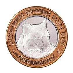 .999 Silver Gold Country Motor Inn Elko, NV $10 Limited Edition Casino Gaming Token