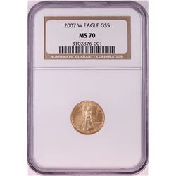 2007-W $5 American Gold Eagle Coin NGC MS70