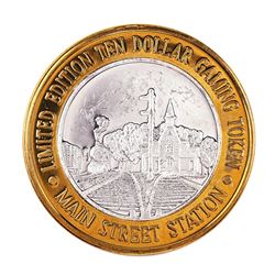 .999 Silver Main Street Station Las Vegas, NV $10 Limited Edition Casino Gaming Token
