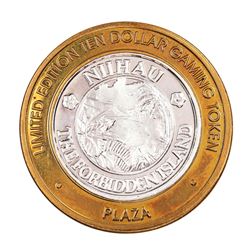 .999 Silver Plaza Hotel & Casino Nevada $10 Gaming Token Limited Edition