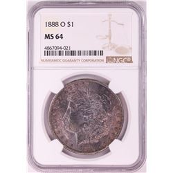 1888-O $1 Morgan Silver Dollar Coin NGC MS64