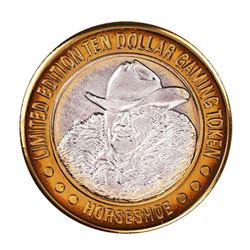 .999 Silver Binions Horseshoe Las Vegas $10 Casino Limited Edition Gaming Token