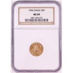 1996 $5 American Gold Eagle Coin NGC MS69
