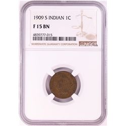 1909-S Indian Head Cent Coin NGC F15BN