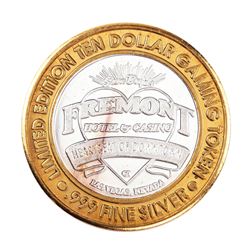 .999 Silver Sam Boyd's Fremont Las Vegas $10 Casino Limited Edition Gaming Token