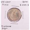 Image 1 : 1875 S over S Twenty Cent Piece Coin