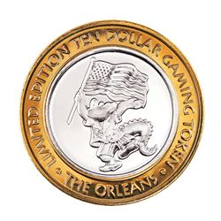 .999 Silver The Orleans Hotel & Casino Las Vegas, NV $10 Limited Edition Gaming Token