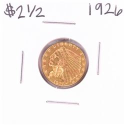 1926 $2 1/2 Indian Head Quarter Eagle Gold Coin