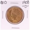 Image 1 : 1908-D Motto $10 Indian Head Eagle Gold Coin