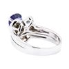 Image 3 : 14KT White Gold 2.27 ctw Sapphire and Diamond Ring and Band