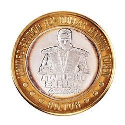 .999 Silver Hilton Las Vegas, Nevada $10 Casino Limited Edition Gaming Token