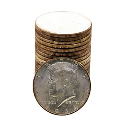 Roll of (20) Brilliant Uncirculated 1964 Kennedy Half Dollar Coins