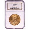 Image 1 : 1924 $20 St. Gaudens Double Eagle Gold Coin NGC MS64